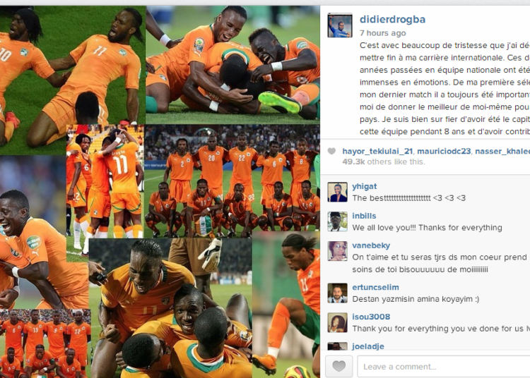 Didier Drogba arrête avec la sélection de Côte d&rsquo;Ivoire