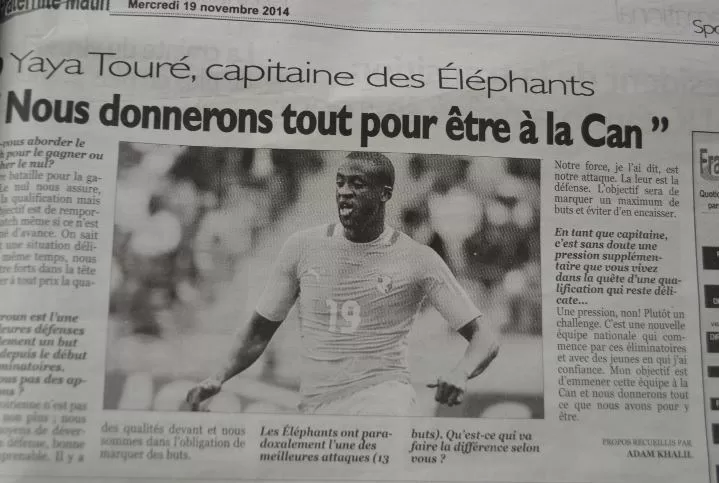 Yaya Touré : « marquer un maximum de buts »