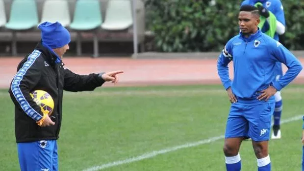 Sampdoria: Tous sur le terrain sauf… Eto’o qui est au gym