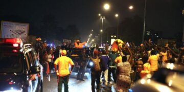 CAN2015: la joie du président après le match CIV-Ghana