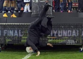 Divers : Le président de la FFA chute du podium (vidéo)