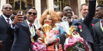 CAN 2017 : les Lions honorés par Paul Biya