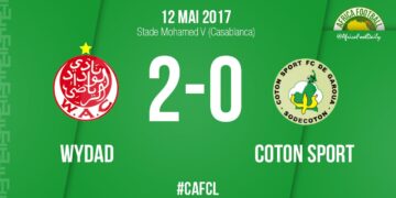 Champions League : Coton Sport: Lourde défaite contre Wydad Athletic (2-0)