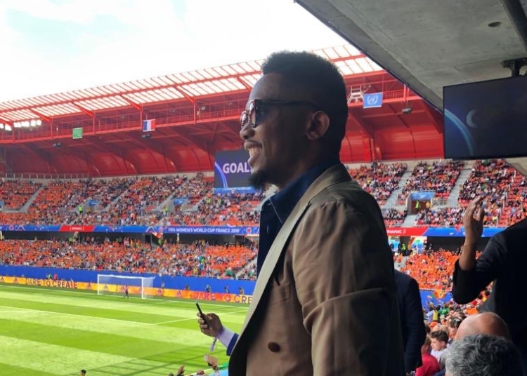 France 2019 : Samuel Eto&rsquo;o était au Stade du Hainaut pour encourager les Lionnes