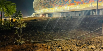 CAN 2022 : le Stade Olembé ce dimanche en images