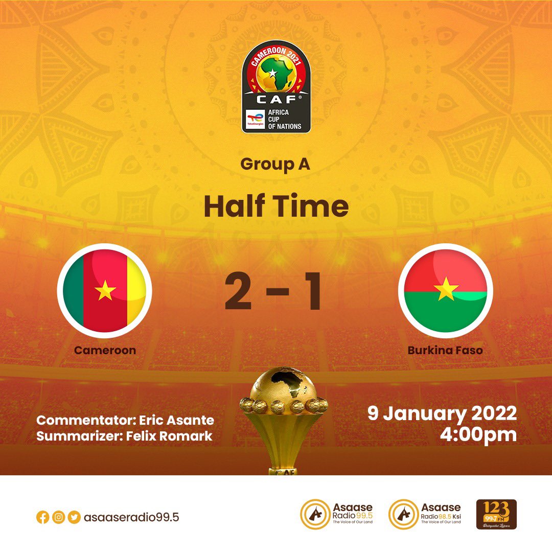 Cameroun – Burkina Faso : 2-1 (score final)