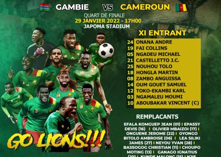 Gambie – Cameroun : le onze entrant des Lions Indomptables