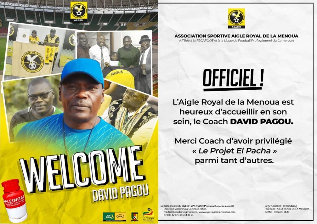 David Pagou s'engage avec Aigle Royal de la Menoua