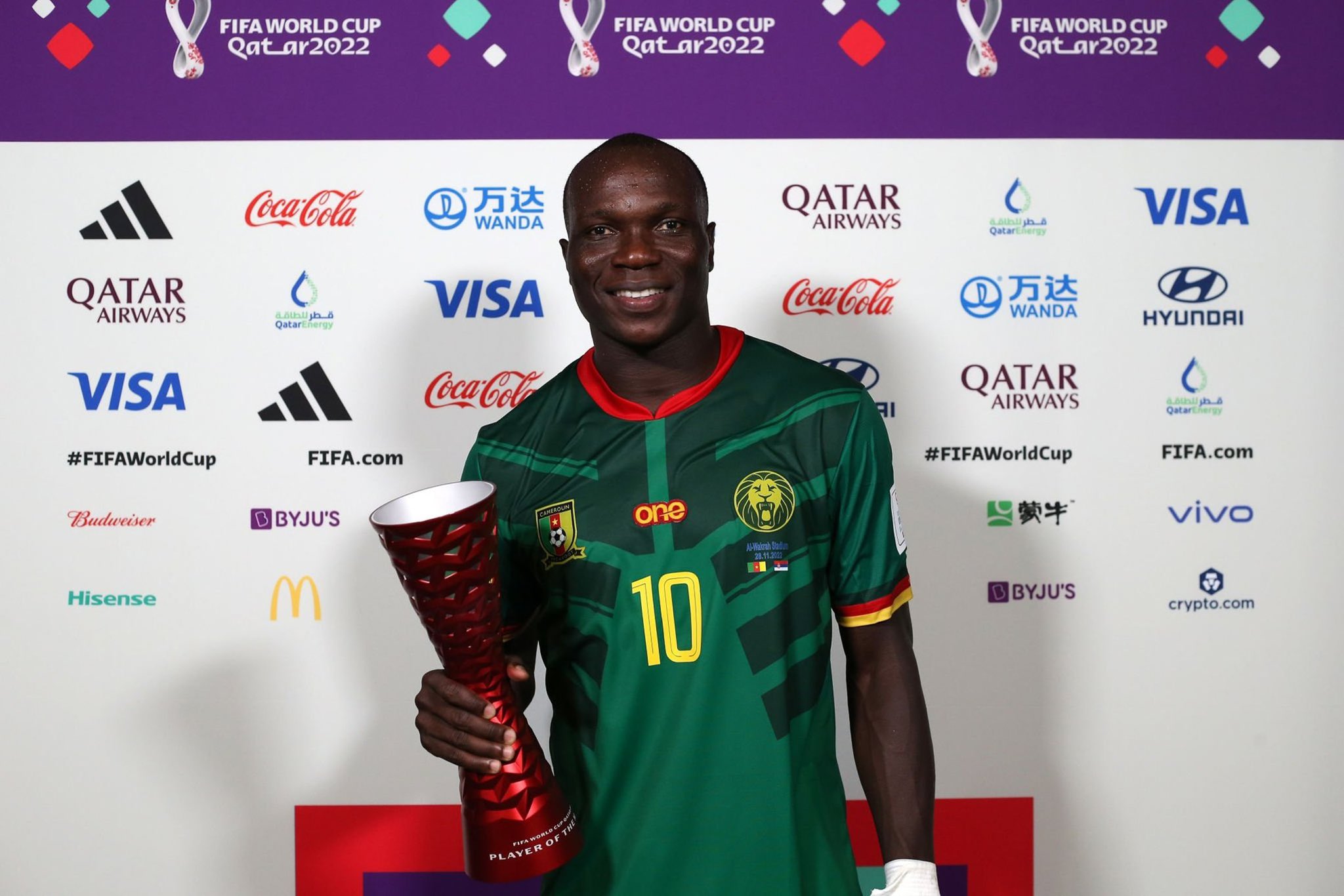 Cameroun – Serbie : Vincent Aboubakar élu « Homme du match »
