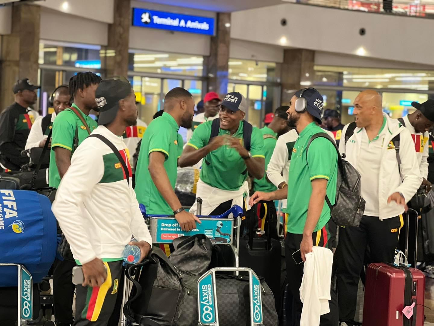 Namibie – Cameroun : les Lions sont à Johannesburg (images)