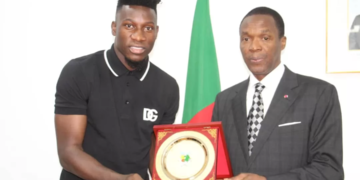 André Onana reçu par le Mindef