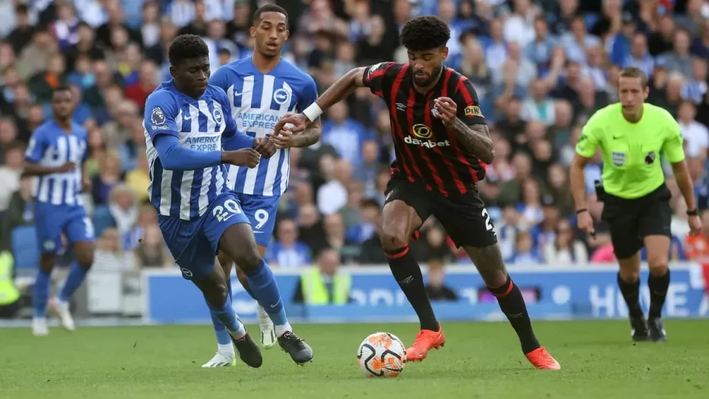 Premier match de Carlos Baleba en Premier League avec Brighton