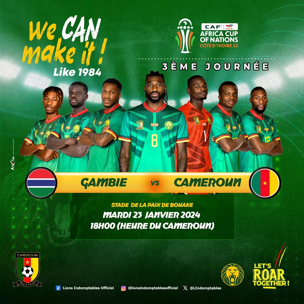 Gambie-Cameroun : les lions Indomptables favoris
