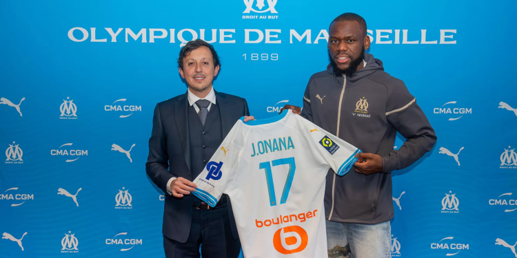 Jean Onana présenté à Olympique de Marseille