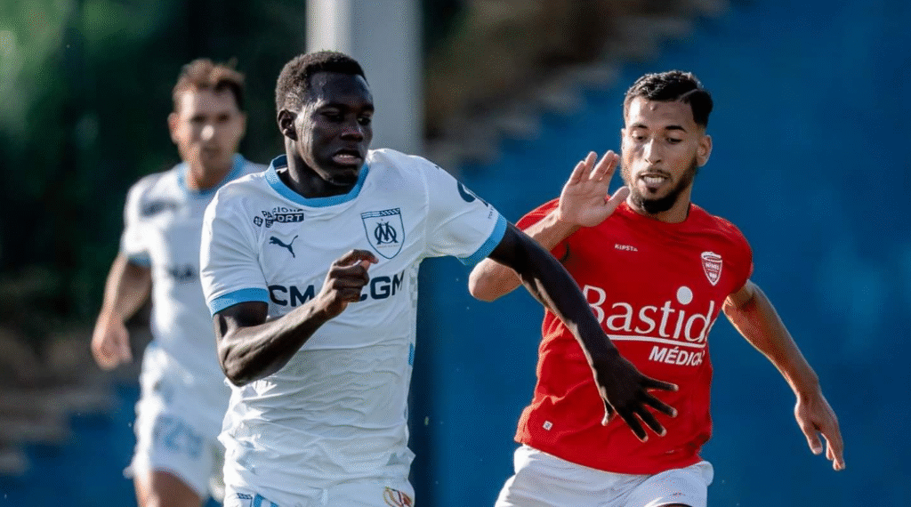 Olympique de Marseille, Nîmes Olympique, Faris Pemi Moumbagna, François Régis Mughe