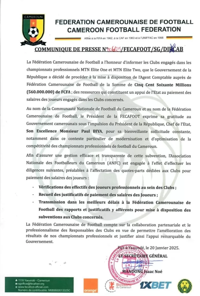 Financement Championnats Camerounais : Désaccord entre Mouelle Kombi et Samuel Eto'o ? 3 Financement Championnats Camerounais : Désaccord entre Mouelle Kombi et Samuel Eto'o ?