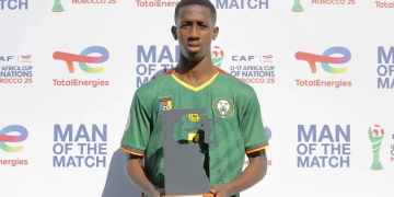 David Mimbang, joueur du match can 2025 Cameroun Afrique du Sud