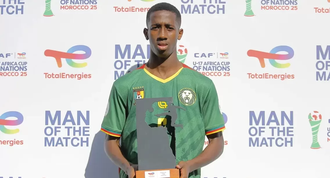 David Mimbang, joueur du match can 2025 Cameroun Afrique du Sud