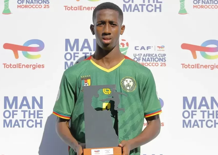 David Mimbang, joueur du match can 2025 Cameroun Afrique du Sud