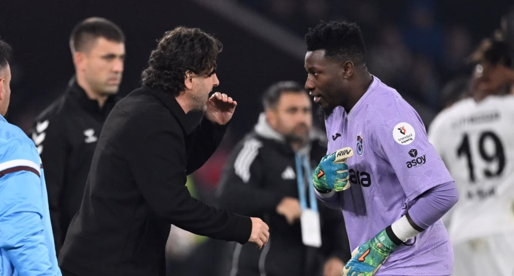 Andre Onana averti par son coach à Trabzonspor