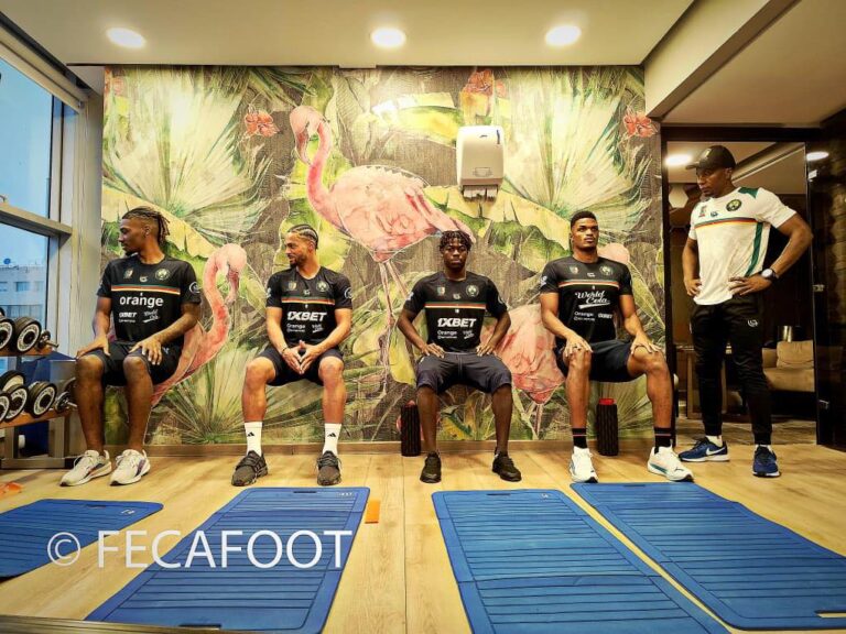 Première séance d&rsquo;entrainement des Lions Indomptables au Maroc