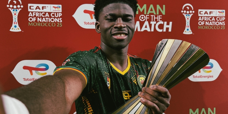 Carlos Baleba, MVP de Afrique du Sud - Cameroun