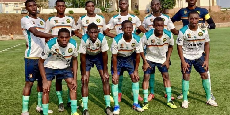Arnold Massekon buteur avec les Lions U17 en amical