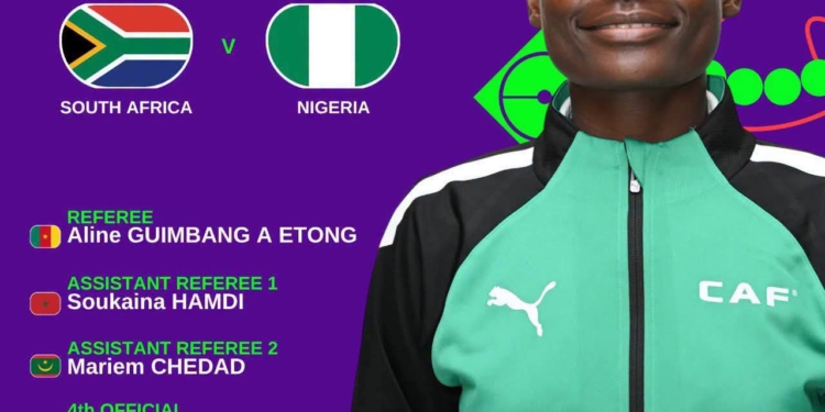 Aline Guimbang au sifflet de Nigéria - Afrique du Sud
