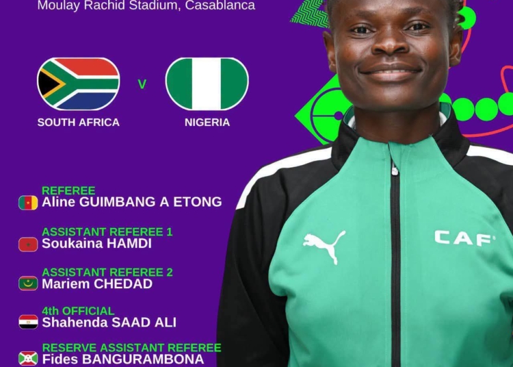 Aline Guimbang au sifflet de Nigéria - Afrique du Sud