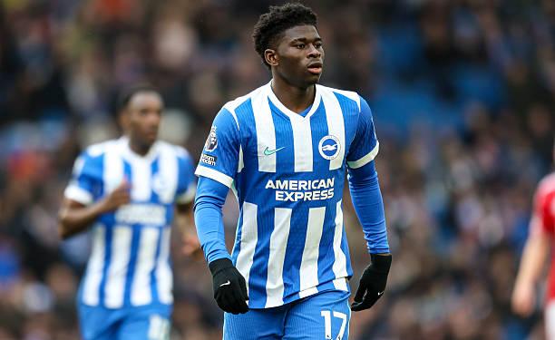 Carlos Baleba de Brighton contre Nottingham Forest, mars 2026
